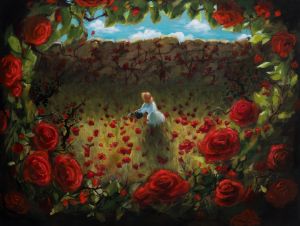 A Secret Moment in the Rose Garden