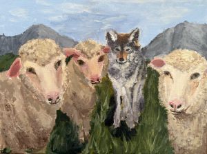 The shadow behind the flock